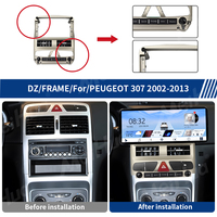 Meihua Cadre d'autoradio de haute qualité 12,3 pouces pour PEUGEOT 307 2002-2013 avec câble et kit de tableau de bord