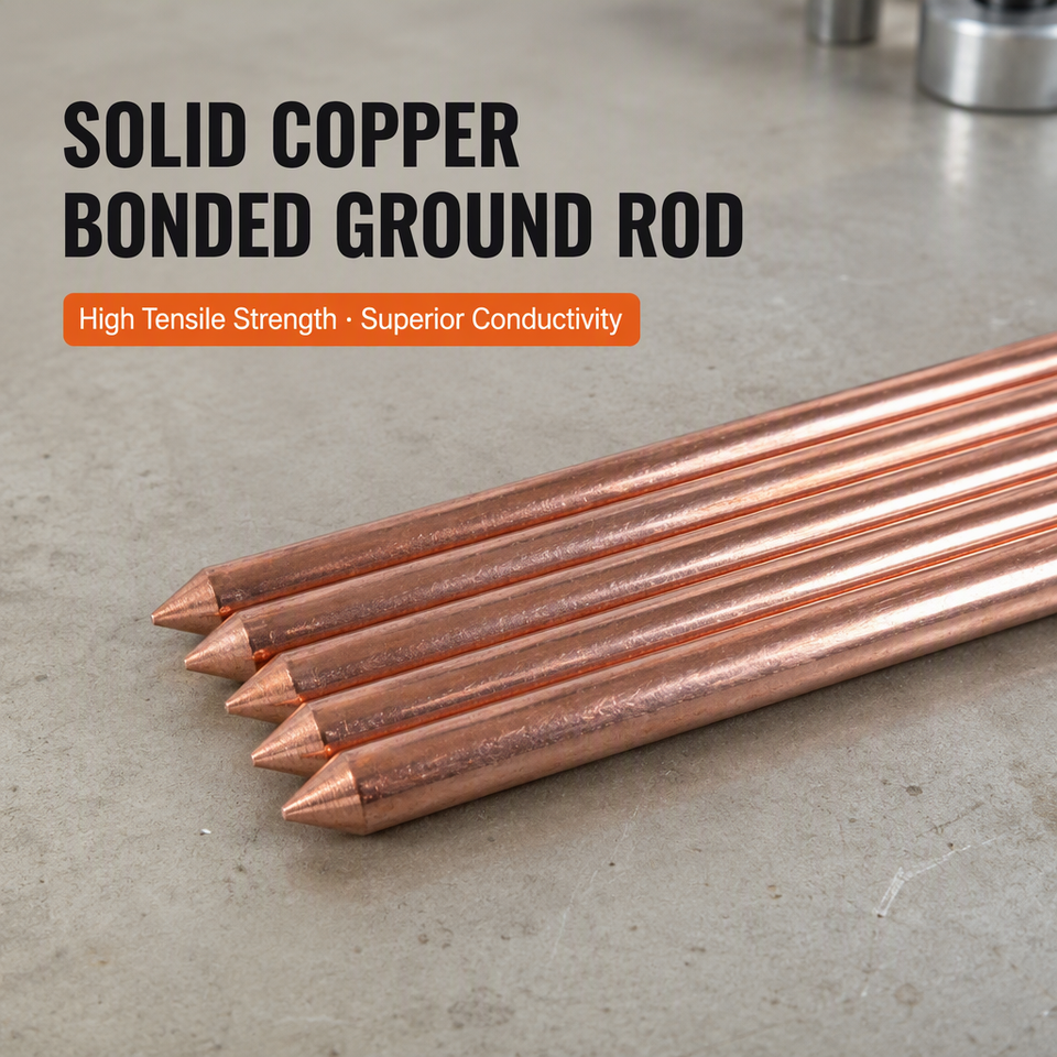 Eath Rod Hot Sales Copper Bonded Steel Ground Rod Custom Size Earth Electrode ...