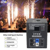 2 machines à étincelles froides DMX512 de 750W avec télécommande, écran LCD et flight case
