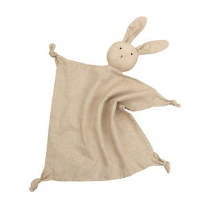 Ins mousseline organique couverture douce Animal jouet bébé couette bébé ours en peluche lapin très doux couverture de sécurité ami éducateur - Product Image 5
