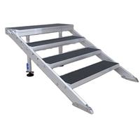 Escalier de scène en aluminium réglable en hauteur (0,6-1 m), 4 marches, pliable et portable, prix usine