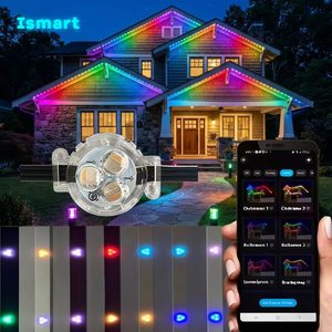 Lumières de Noël extérieures permanentes UL CUL 12V 24V IP68, 200FT 500FT, lumières LED RGB RGBW à points de pixels pour la maison - Product Image 1
