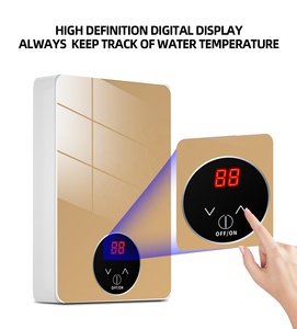 Calentador de agua eléctrico sin tanque, mejor venta al por mayor, a buen <span class=keywords><strong>precio</strong></span>, calefacción instantánea para ducha, cocina y baño - Product Image 3
