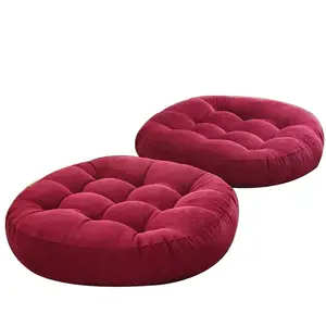 High Quality Solid Color Home Tatami Floor <strong>Cushion</strong> Round Seat Meditation <strong>Cushion</strong> <strong>Pad</strong> - Product Image 1