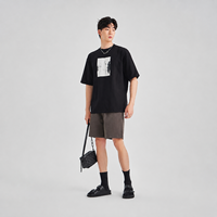 Shorts décontractés pour hommes en coton tissé respirant, coupe ample, taille mi-haute élastique, fermeture éclair, couleur unie, collection Printemps-Été, OEM/ODM