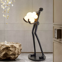 ODSEN Résine Lampadaire Décoratif Moderne LED Corps En Fibre De Verre Sculpture Humaine Lampadaire pour Salon Villa Mannequin