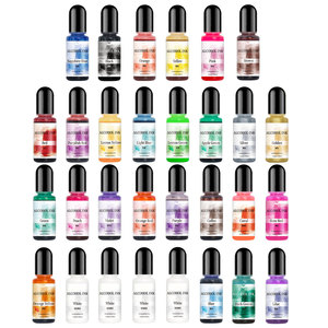 Ensemble d'encre à l'alcool pour la résine, 30 couleurs, pigments hautement concentrés pour la résine époxy et UV, pour la création d'art, de bijoux et de travaux manuels DIY - Product Image 5