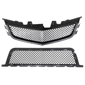Grille avant supérieure et inférieure pour Cadillac CTS-V CTSV 2008-2014 - Peinte en noir - Product Image 4