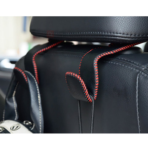 Crochets de suspension pour voiture, supports de rangement dissimulés pour sièges arrière, crochets pour vêtements et chapeaux recouverts de cuir - Product Image 3