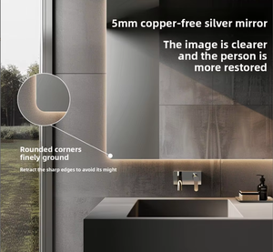 <span class=keywords><strong>Espejo</strong></span> Rectangular Iluminado <span class=keywords><strong>para</strong></span> Colgar en la Pared, <span class=keywords><strong>para</strong></span> Maquillaje, <span class=keywords><strong>Baño</strong></span>, con Luz LED y Antivaho - Product Image 3