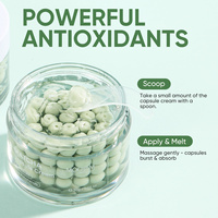 Crème en capsules de matcha OEM ODM, crème pour le visage en capsules de thé vert, antioxydante, hydratante, soin du visage pour les soins quotidiens de la peau