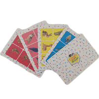 Jeu de cartes éducatives pour enfants personnalisé en usine avec logo sur mesure, jeu de cartes mémoire en papier avec boîte