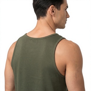 Plus Size <b>Men</b> 100% Cotton Eco-Friendly Tank Top <b>Sleeveless</b> O Neck <b>Vest</b> Breathable Knitted Casual Gym Wear - Product Image 5