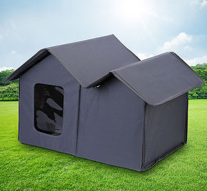 Открытый зимний дом для кошек с водонепроницаемым холщовым дышащим питомец кровать с электрическим подогревом и плотным рисунком - Product Image 3