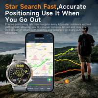 Reloj Inteligente MK100 con Llamadas, Monitor de Ritmo Cardíaco, Contador de Pasos, Monitorización del Sueño, GPS, Posicionamiento Beidou, Brújula, Asistente de Voz con IA