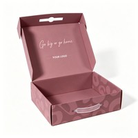Boîte cadeau pliable en gros avec poignée en plastique, boîte de transport en carton pour ordinateur, boîte en papier pour l'électronique grand public
