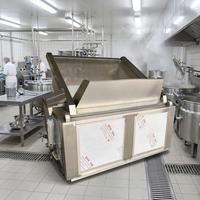 Cuve de cuisson vapeur alvéolée de qualité alimentaire, cuve basculante hydraulique pour la cuisson de têtes de porc, de poulets, de canards et de spécialités de charcuterie