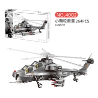 Série d'avions : Chasseur P-51 et SR-71 Blackbird sur porte-avions « Flying Shark » – Ensemble de blocs de construction pour enfants – Cadeau promotionnel