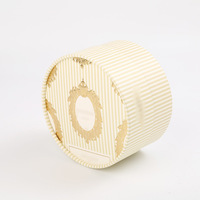 Boîte cylindrique en chocolat pour pâtisserie, emballage alimentaire, boîte cylindrique simple couche blanche avec impression bronzée