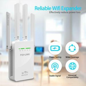 PIX-LINK WR09 2.4GHz WiFi Repeater 300Mbps 4 Antennas Wireless Wi-Fi <strong>Extender</strong> Long <strong>Range</strong> Signal Booster Amplifier and Repetidor - Product Image 2