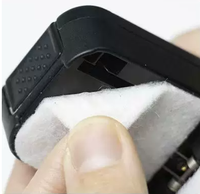 Fiber Optic Cleaner with Fiber Wiping Clamp Safe for Hands Replaceable Cotton Pads Alcohol Bottle Inside