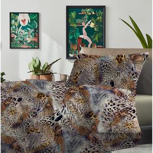 Ensemble de literie double en satin et toile de coton assortie - Product Image 1