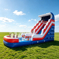 Château gonflable pour enfants avec toboggan aquatique, piscine, amusement estival en plein air, jeux, fête, trampoline