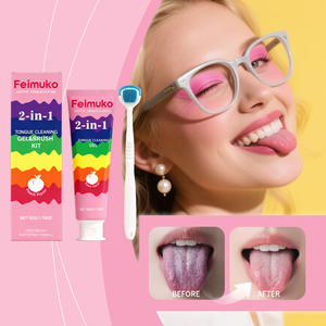 Nuovo arrivo 2-in-1 Gel per la pulizia della lingua con spazzola pulizia profonda ridurre l'allevamento batterico alito fresco per la salute orale cura - Product Image 4