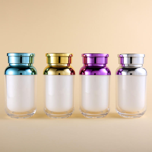 ขวดอาหารเสริมน้ำมันปลาอะคริลิคขนาด100มล. <span class=keywords><strong>160</strong></span>มล. ฉลากสีทองเงินสีน้ำเงิน - Product Image 2