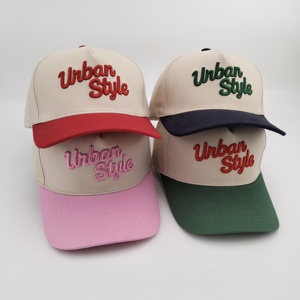 หมวกแก๊ปขายส่งแบบกำหนดเอง หมวกเบสบอล 5 ชิ้น ผ้าฝ้ายสองสี ปักโลโก้ 3 มิติ หมวกวินเทจสำหรับทุกเพศ หมวกแก๊ปแบบ Dad จำนวนมาก รับผลิตแบบ OEM - Product Image 3