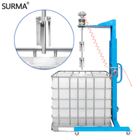 SURMA Lame à palette pliante télescopique en acier inoxydable Spirale à trois lames IBC Tonnage Baril Turbine Agitateur Équipement de mélange