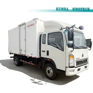 Howo Sinotruk Mini 3.5 ton van kargo kamyonu, küçük kutu teslimat kamyonu 3/4/5/10 tonladas camiones de carga 26 ft caminhao camion