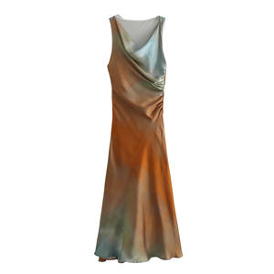 GX3031 <span class=keywords><strong>Boutique</strong></span> 2024 Abito da Festa Estivo Lungo da Donna Senza Maniche Elegante Casual Streetwear Sensuale con Stampa Tie-Dye Sfumata Unica - Product Image 4