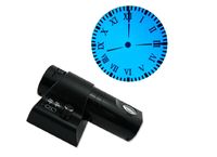 Horloge de projection LED rotative à 180 degrés en résine moderne, personnalisable avec logo imprimé, silencieuse, télécommande, pour bureau et table, vente en gros