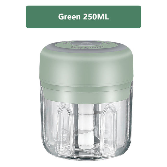 เครื่องบดกระเทียมไฟฟ้า 250ML (สีเขียว)