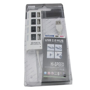 4 Port <b>Usb</b> <b>2.0</b> Hub With Individual Switches And Led Lights For Desktop Or Laptop Use - Product Image 4