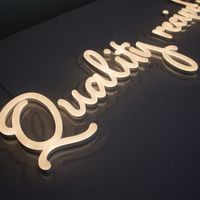 DakeSign Papan Nama Huruf Akrilik LED Backlit Depan Belakang Custom Satu Paket IP65 Tahan Air untuk Toko, Iklan Komersial, Rumah Sakit