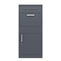 Boîte aux lettres élégante et durable à accès latéral pour porche, grande boîte de dépôt de colis, casier personnalisé autoportant, boîte de livraison de courrier