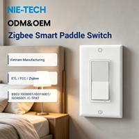 Interrupteur intelligent Zigbee rétro 3 voies, norme américaine, pour Smart Life, 120V, montage mural, ETL FCC, pour éclairage LED et halogène