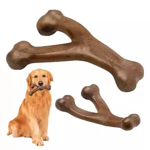 Hunde-Kauspielzeug langlebiges Hund Haustier-Kauspielzeug für aggressive Kauer Wunsch Knochen-Zähne-Reinigungsspielzeug Hund