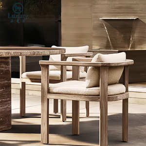 Đồ Nội Thất Ngoài Trời Thiết Lập Phong Cách Hiện Đại Gỗ Tếch Khung Không Thấm Nước Đệm Vườn Bảng Và Ghế Đặt Cho Khách Sạn - Product Image 4