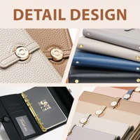 Carnets de notes OEM A5 à feuilles mobiles en cuir PU motif litchi, échantillon gratuit, MOQ 50, impression personnalisée de carnets à couverture rigide, agenda