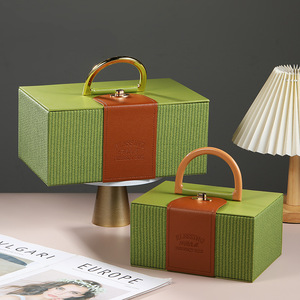 European-style Luxury Leather Hand-held Wedding Sweet <strong>Box</strong>, Bridal Attendant <strong>Gift</strong> <strong>Box</strong> with Flip-top Cover, <strong>Empty</strong> <strong>Box</strong> - Product Image 6