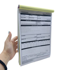 Carnet de factures personnalisé en papier NCR 3 plis continu, perforé avec logo personnalisé, impression sans carbone sur sac en papier kraft - Product Image 4