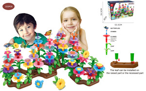 Juguetes de Bloques para Niñas, Juego de Ensamblaje de Flores, Juguetes Apilables, <span class=keywords><strong>Juegos</strong></span> de Construcción de Jardín de Mariposas y Flores DIY - Product Image 4