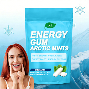 OEM ODM Sugar Free Chewing Gum Caffeine for Enhance Focus and Energy Xylitol <strong>Vitamins</strong> Supplement Nootropic Mints Gum - Product Image 2