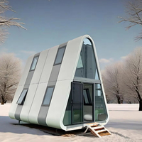 Maison triangulaire préfabriquée économique à deux étages apple Cabin Homes Tiny Camping House