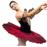 Traje de Ballet Profesional Tipo Pancake para Adultos y Niñas, Vestido de Danza con Tutú, Spandex/Algodón Orgánico, Ropa de Actuación