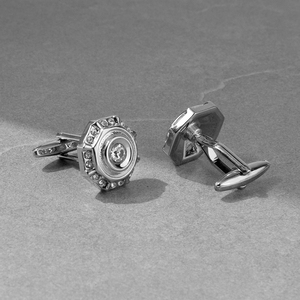 Nhà Máy daili trực tiếp Chất lượng cao Khuy măng sét bằng đồng bạc cho nam giới kinh doanh đám cưới tham gia tiệc phù hợp với áo sơ mi bạc - Product Image 2