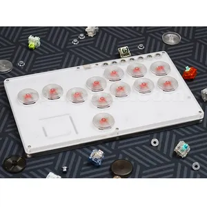 SQ Arcade จอยสติ๊ก Slimbox R3,ตัวควบคุมเกมสติ๊กต่อสู้ปุ่มเต็มรูปแบบมินิ Hitbox คอนโซลเกมสไตล์สำหรับ PC/PS 4 /Ns Snackbox